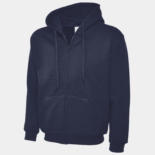 Adults Classic Full Zip Hooded Sweatshirt Thumbnail