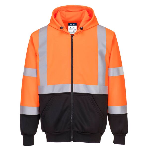 Hi-Vis Contrast Zipped Hoodie Thumbnail