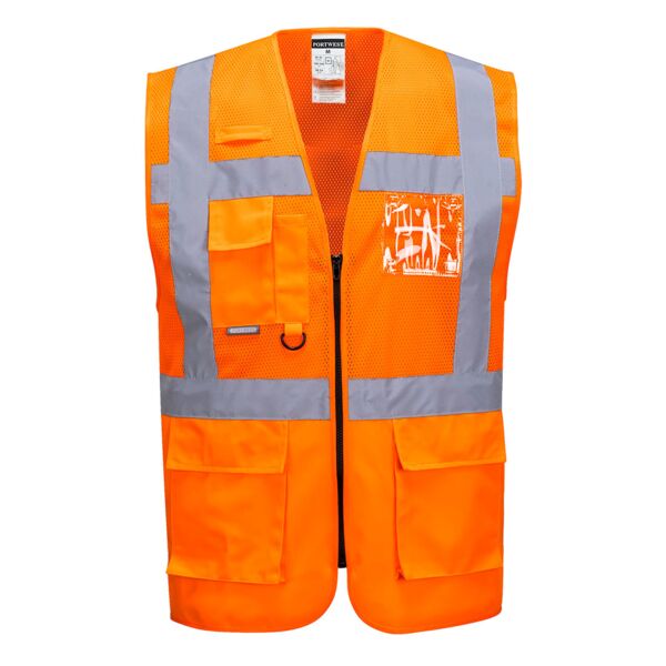 Madrid Hi-Vis Half Mesh Executive Vest  Thumbnail