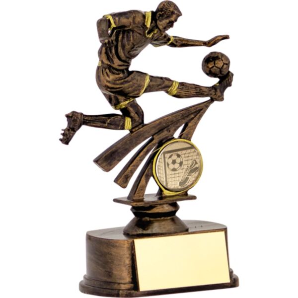 Premier Football Award in Antique Gold for 1" Centre Thumbnail